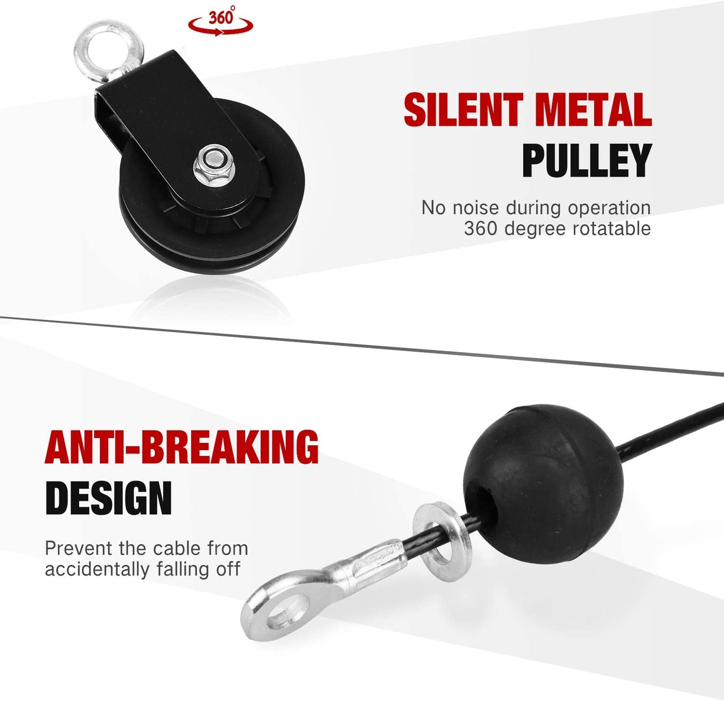 LAT & Lift Pulley System Dual Cable Machine (70''&90'') w/ Loading Pin for Triceps