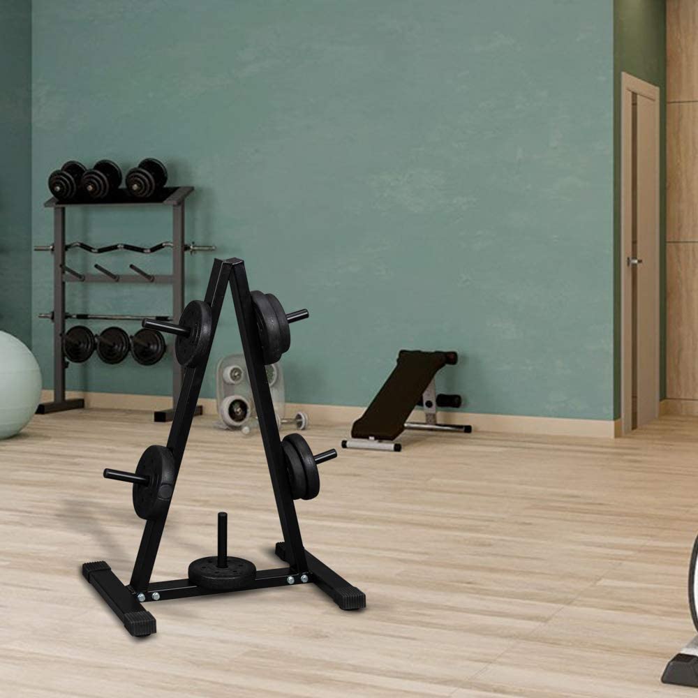 Weight Plate Rack A Frame Tree Olympic Plate Storage Rack Stand