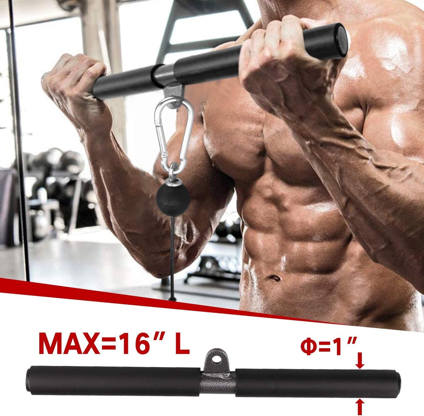 LAT & Lift Pulley System Dual Cable Machine (70''&90'') w/ Loading Pin for Triceps