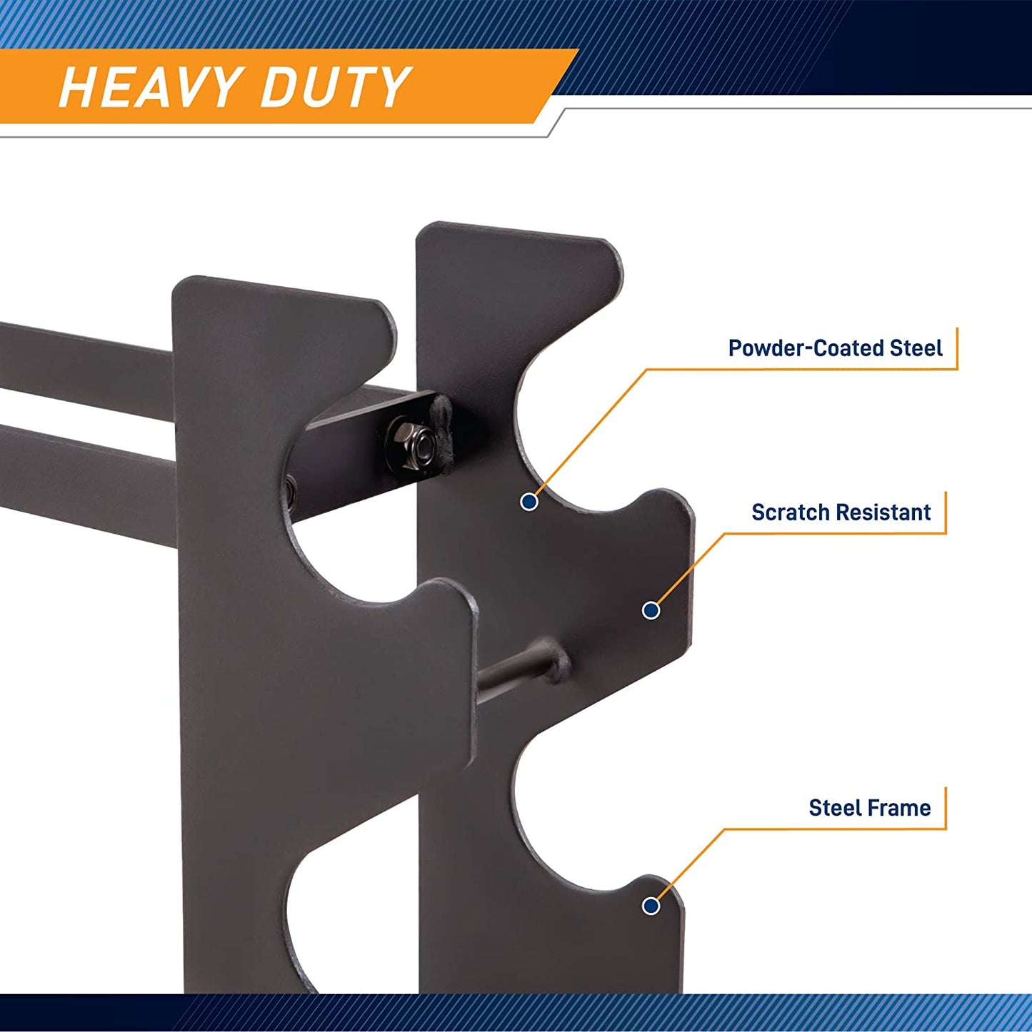 Dumbbell Rack Weight Stand for Home Gym 20.50 x 8.50 x 27.00 inches, Black