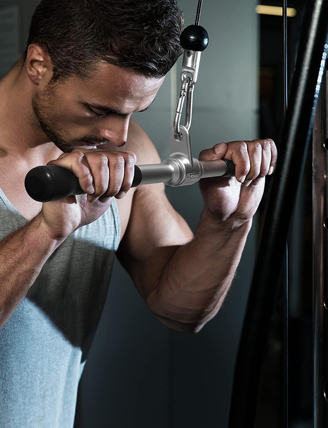 Triceps Pull Down Attachment Cable Machine Accessories for Home Gym