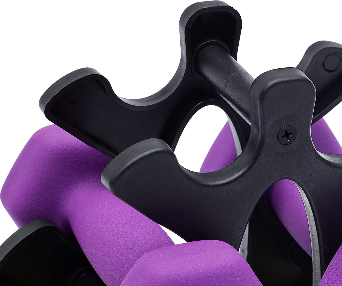 Dumbbell Weight Set Neoprene Coated Cast Iron with Stand