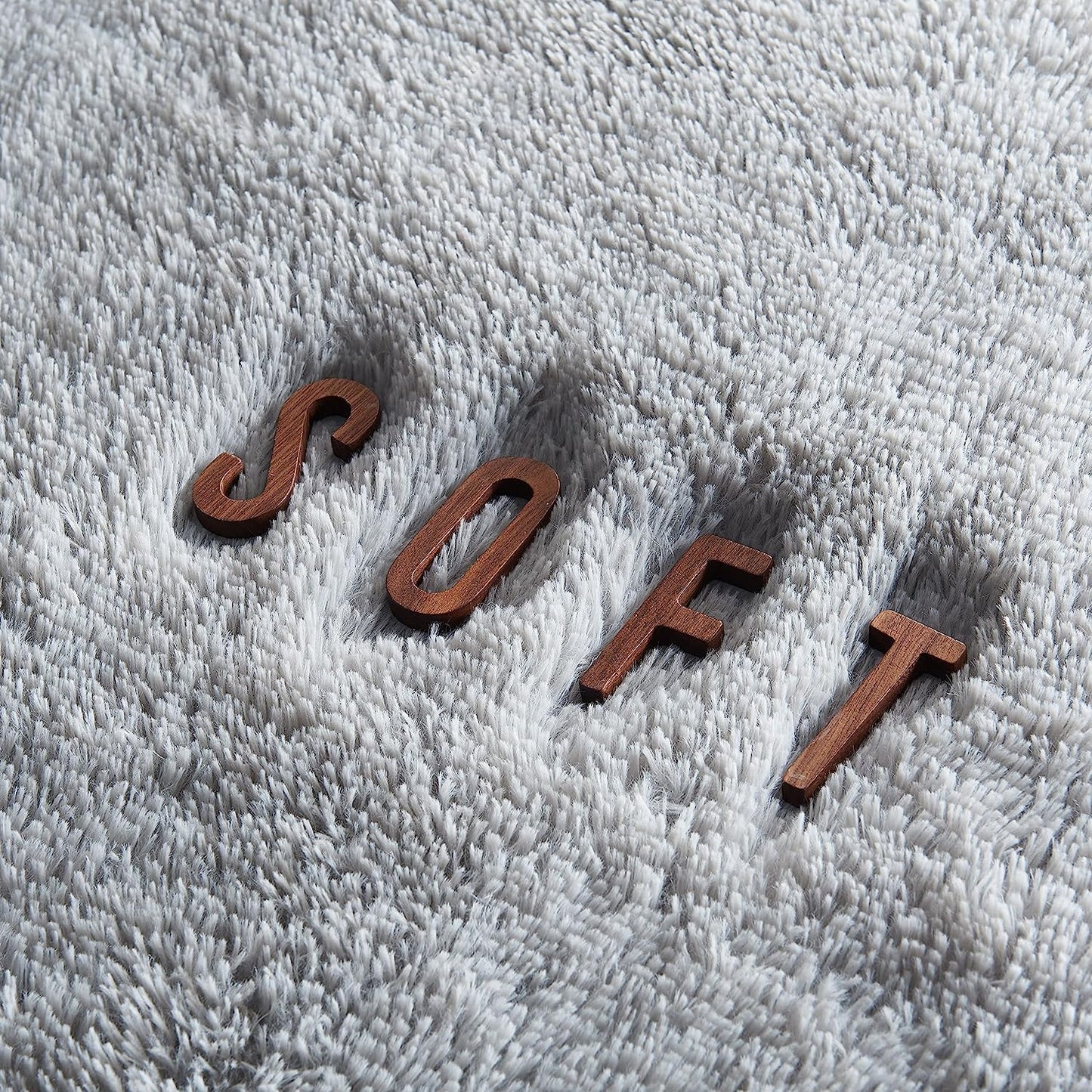Area Rug Indoor Ultra Soft 8'x10' Light Grey