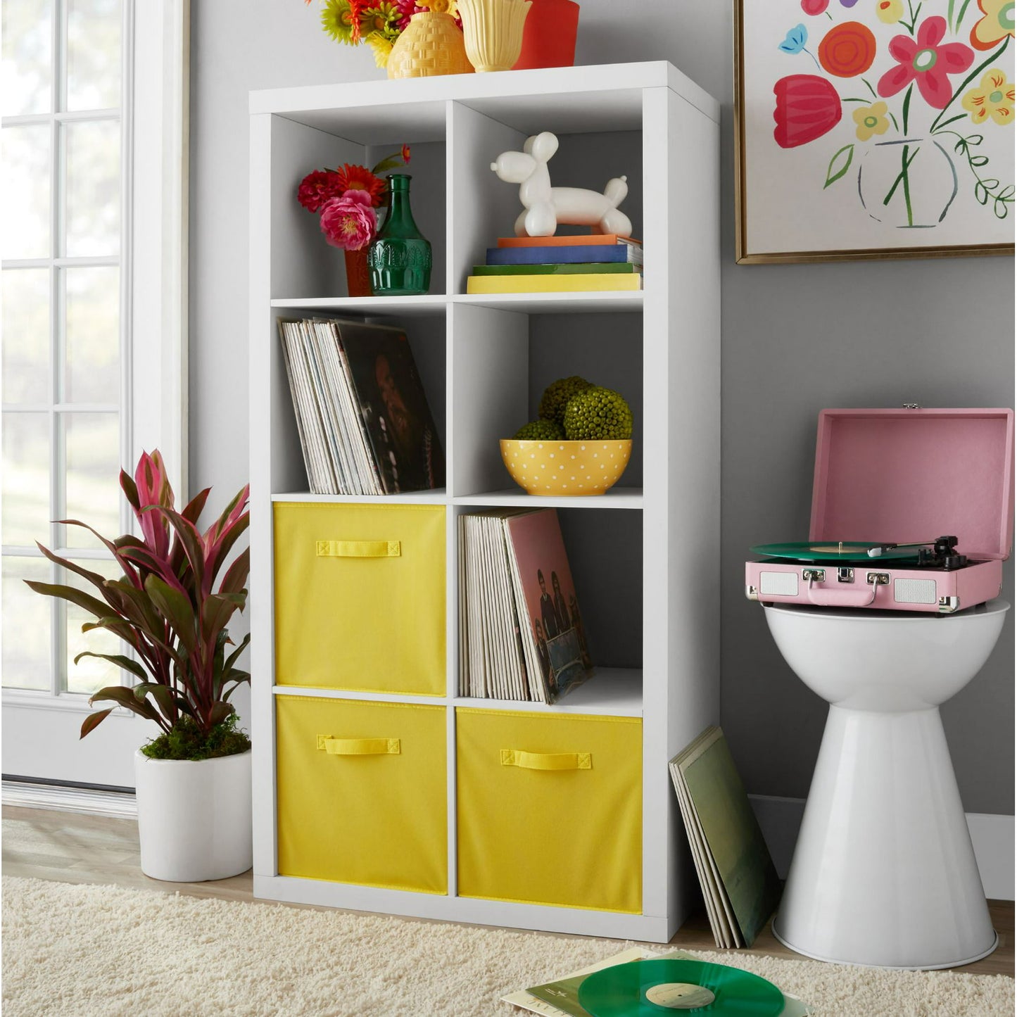 8-Cube Storage Organizer, With 8 Openings For Storage White