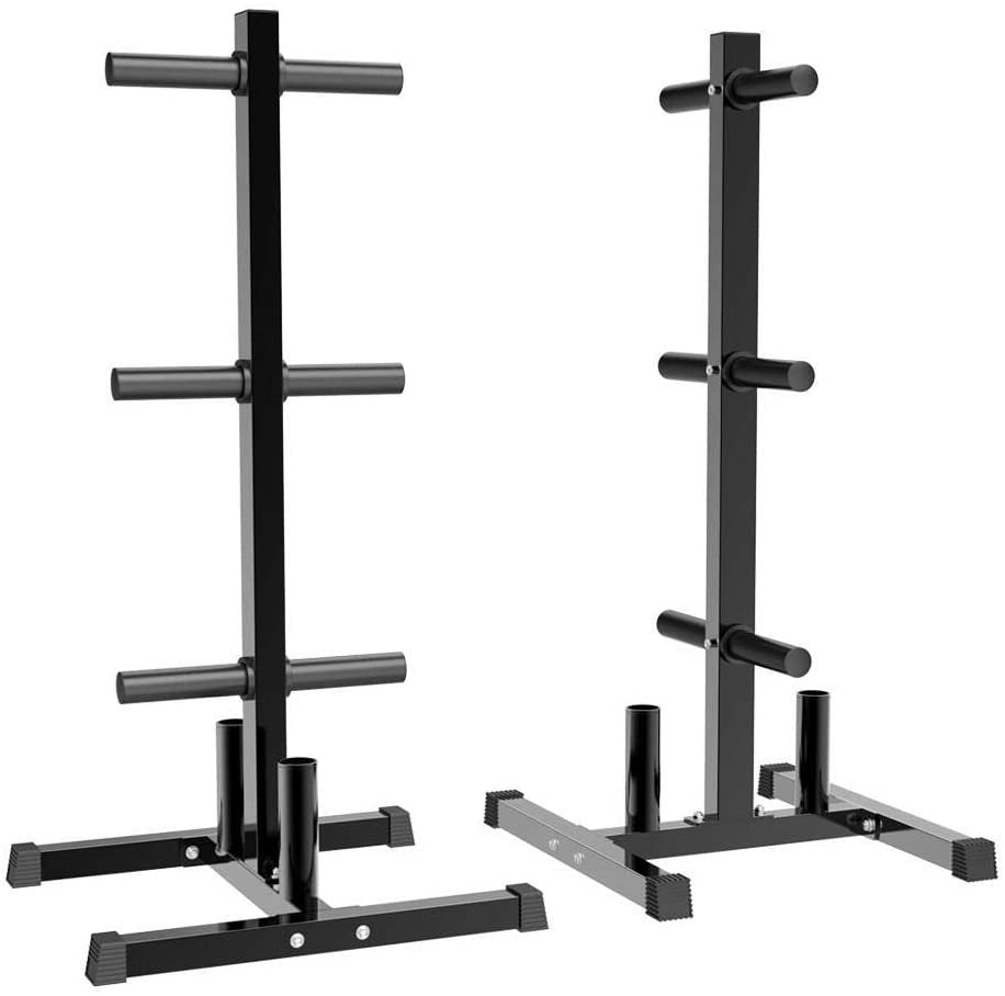2'' Olympic Plate & Bar Holder Weight Bumper Plates Tree Stand Rack