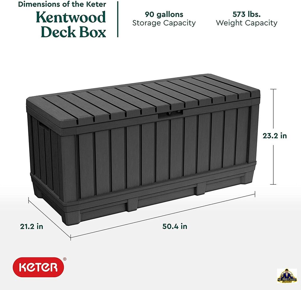 Deck Box-Organization and Storage 90 Gallon, Graphite