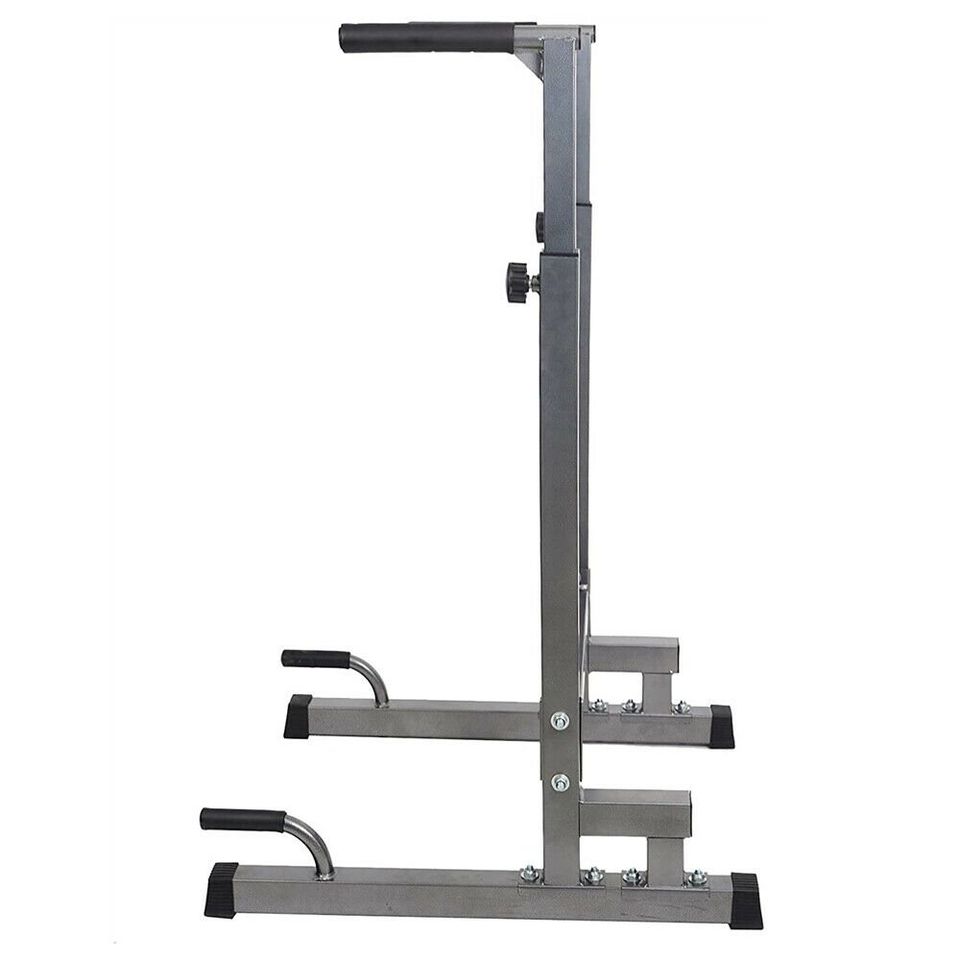 Multifunction Dip Station Power Tower Pull Up Stand Adjustable Home Gym
