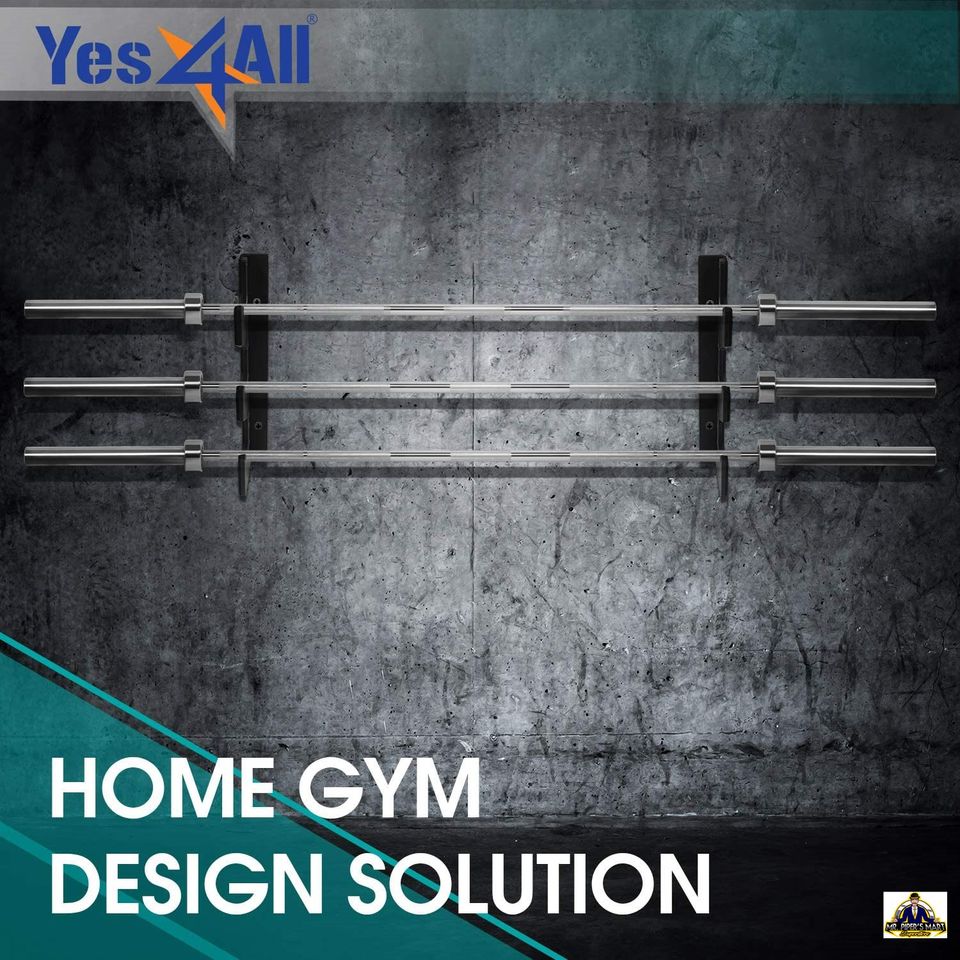 Horizontal Wall Mounted Olympic Barbell Rack -1 Pair