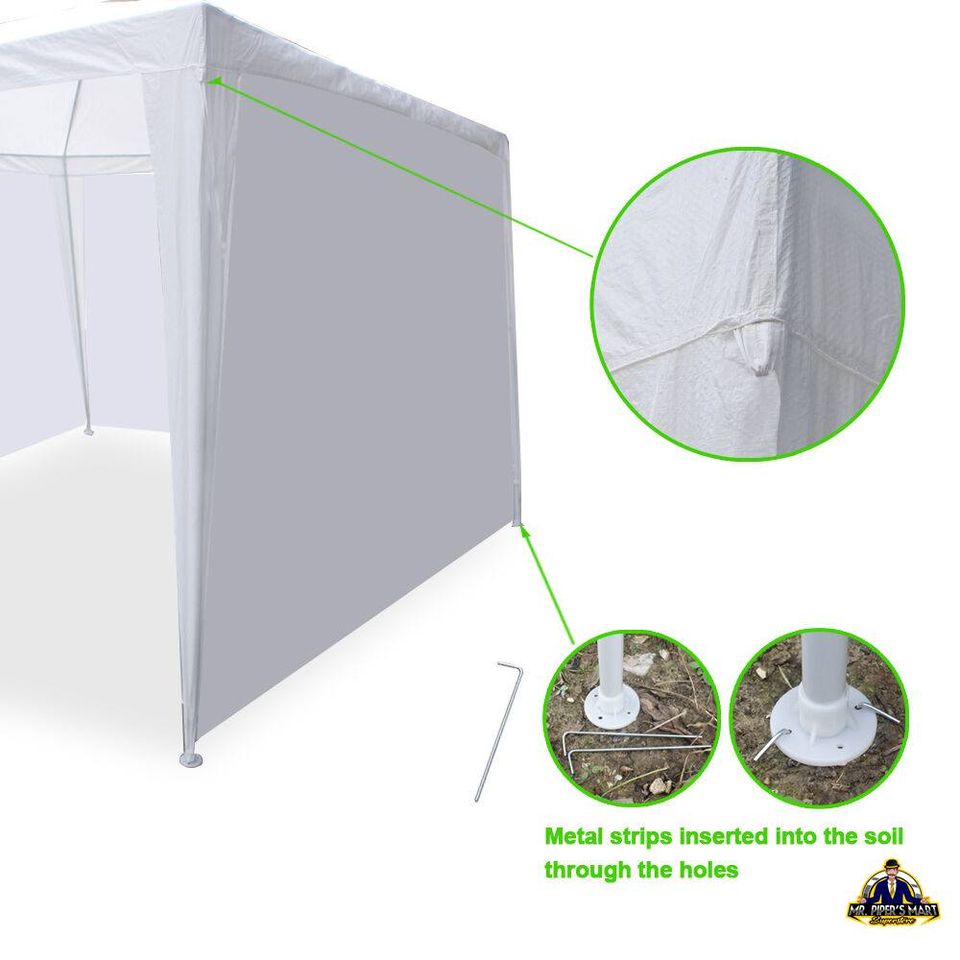 Outdoor Gazebo Canopy Wedding Party Tent 6 Removable Window Walls 10'x20' White