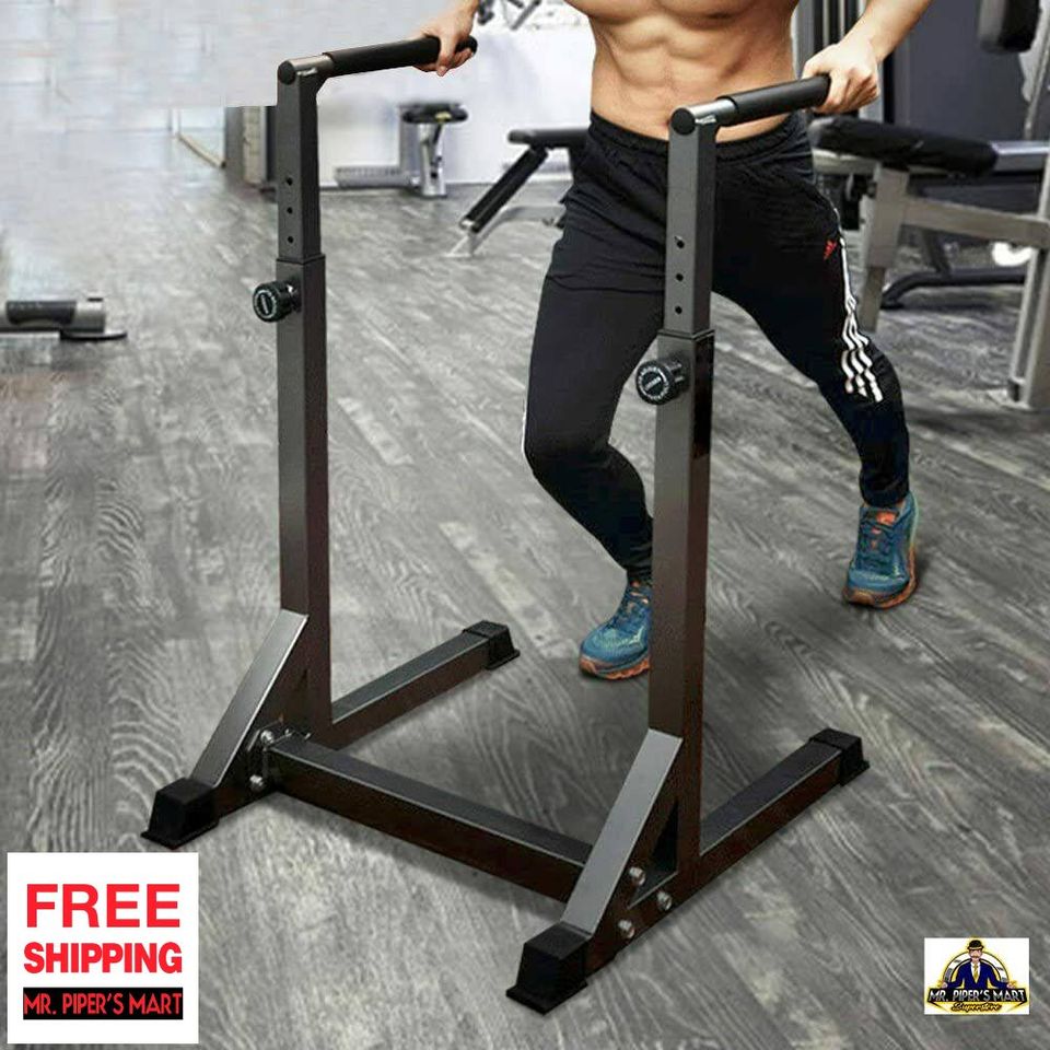 Multi-Function Push Up Bar Exercise Equipment Adjustable Dip Stand Station Home Gym Workout