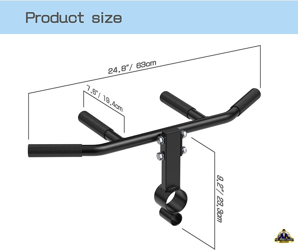 T Bar Row Multi-Grip Handle Bar Attachment with Rubber Grip
