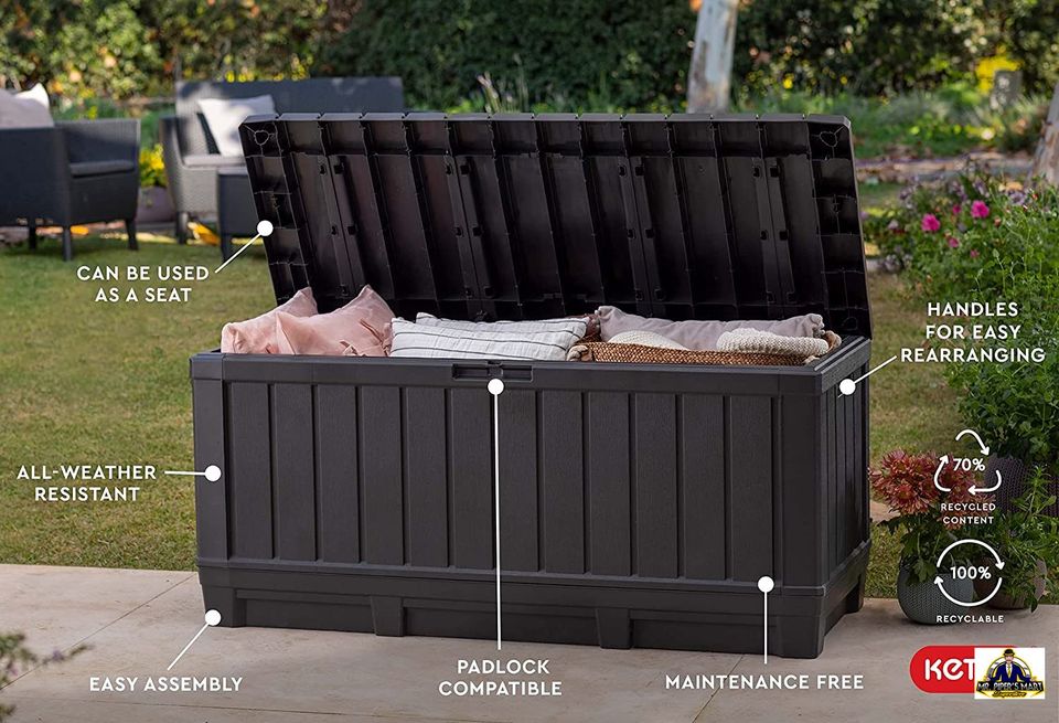 Deck Box-Organization and Storage 90 Gallon, Graphite