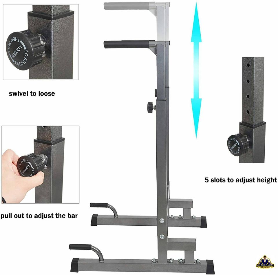 Multi-Function Push Up Bar Exercise Equipment Adjustable Dip Stand Station Home Gym Workout