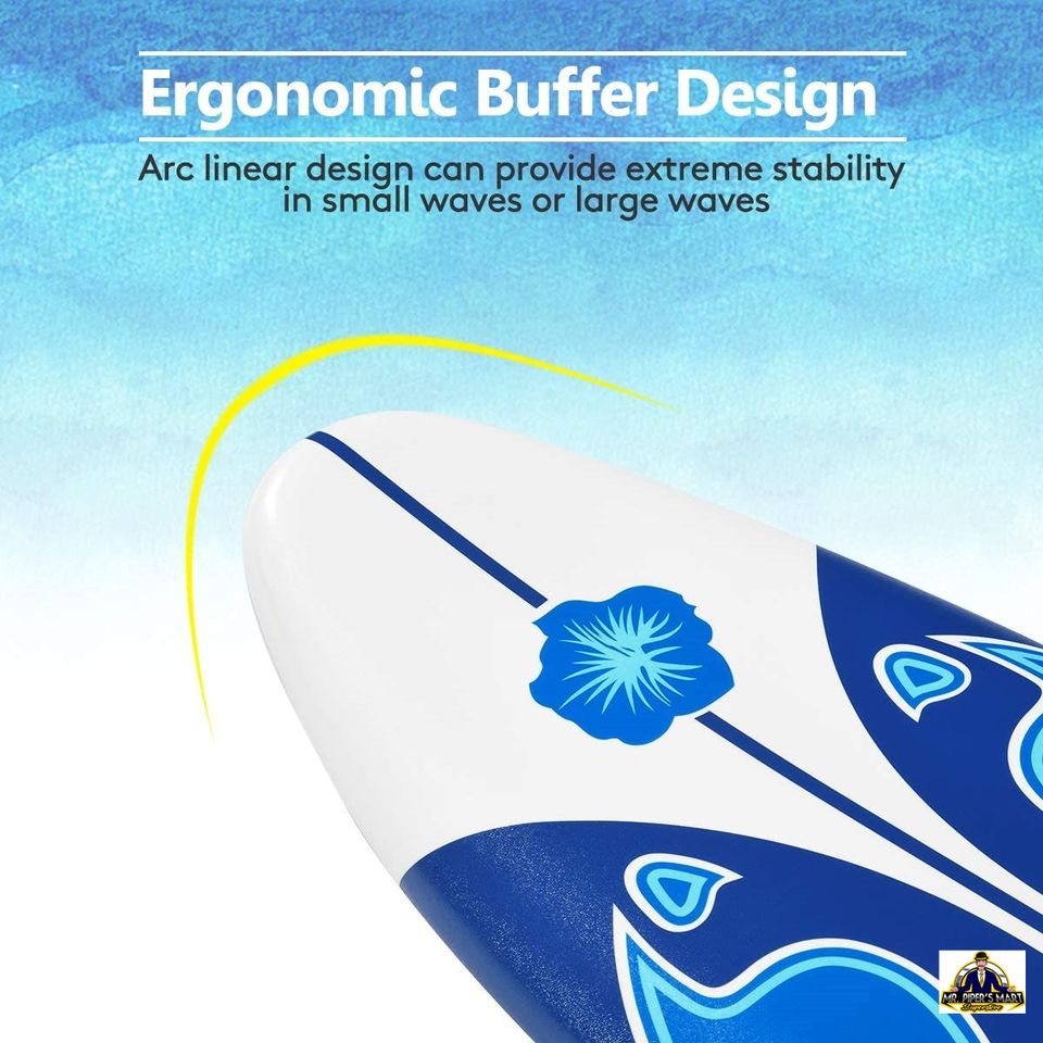 Surfboard Body Foamie Board with Removable Fins 6'