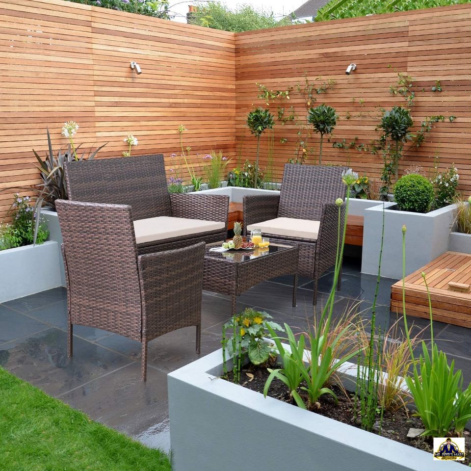 Outdoor Patio Furniture Sets Rattan Chair 4 Pieces