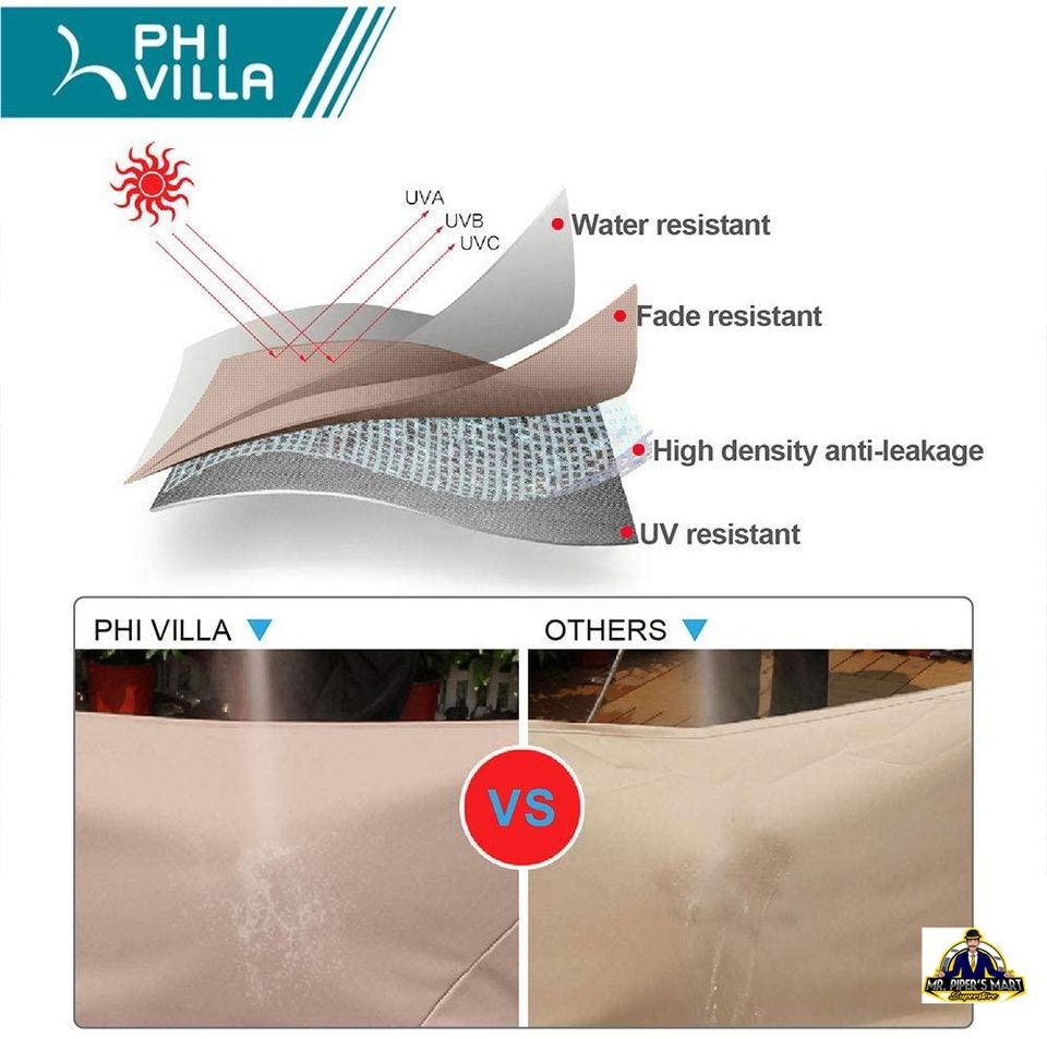 Patio Umbrella Double-Sided Twin with Crank, Beige 13ft Large