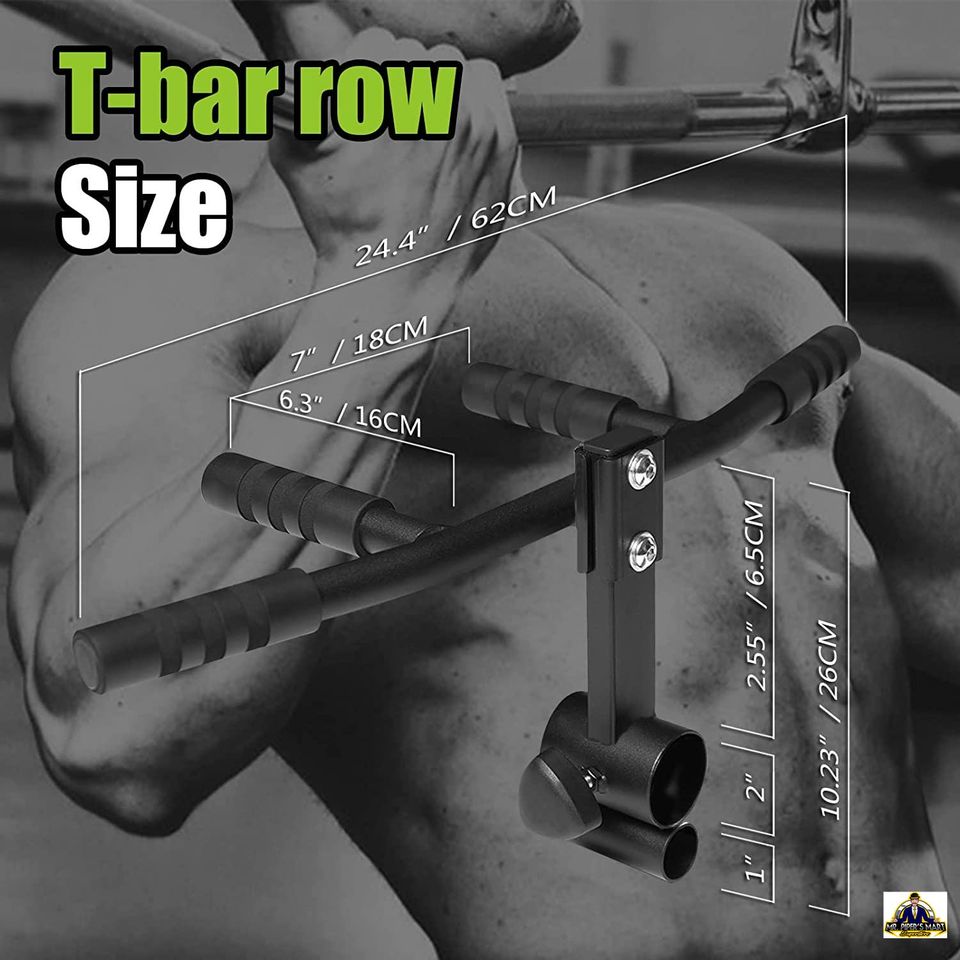 T Bar Row Handle Landmine Attachment fits 1“ Standard or 2” Olympic Barbell 300 lbs Weight Capacity