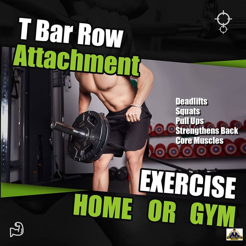 T Bar Row Handle Landmine Attachment fits 1“ Standard or 2” Olympic Barbell 300 lbs Weight Capacity