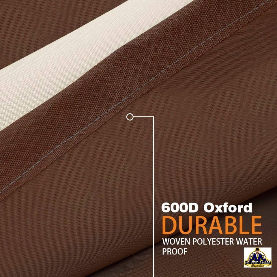 Waterproof Patio Furniture Set Cover with Padded Handles Beige Brown 110x84x28