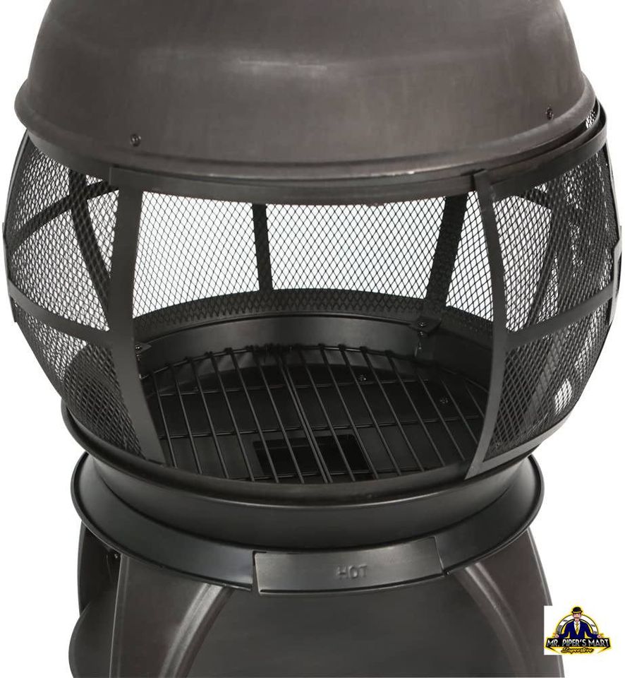 Chimenea Fire Pit Outdoor Fireplace Brown-Black