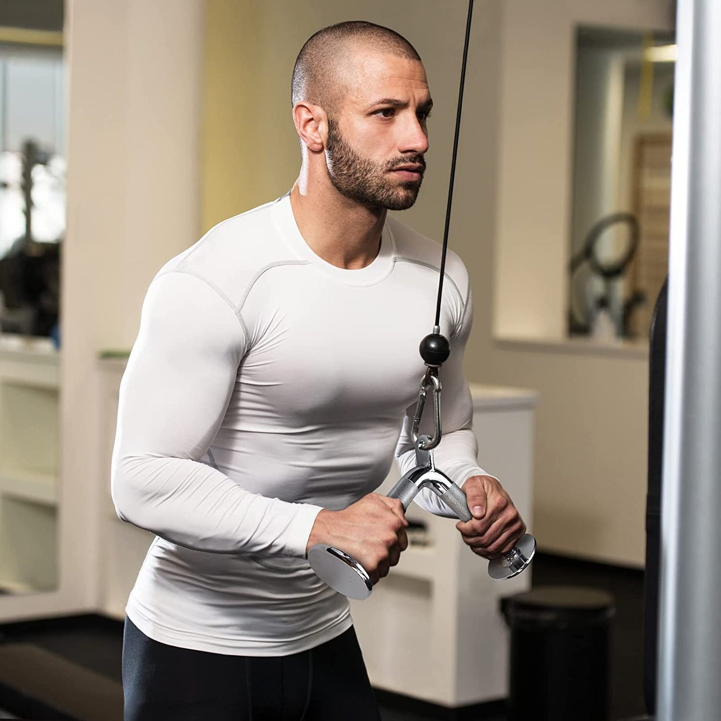 Combo LAT Pulldown Attachment Cable Machine Accessories for Home Gym with Multi Option