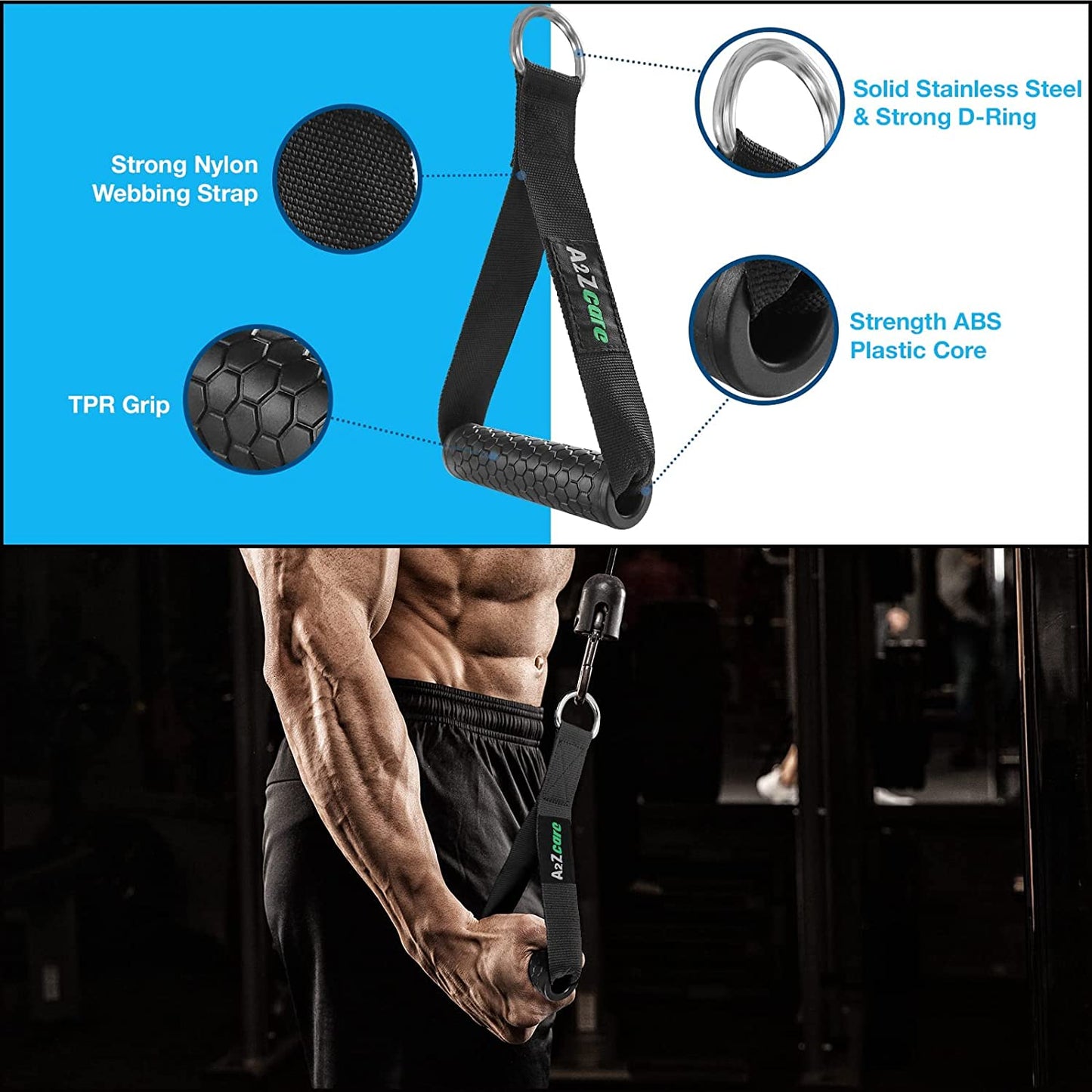 Combo LAT Pulldown Attachment Cable Machine Accessories for Home Gym with Multi Option