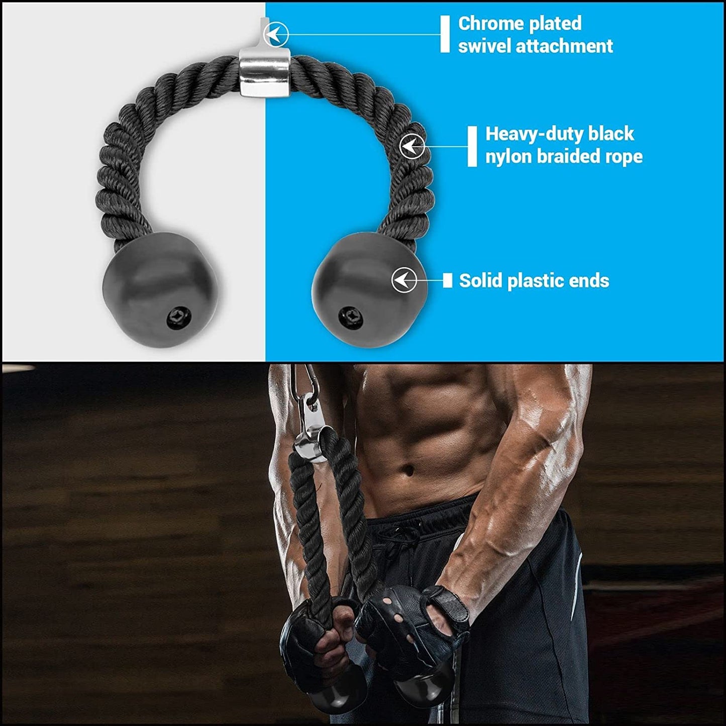 Combo LAT Pulldown Attachment Cable Machine Accessories for Home Gym with Multi Option
