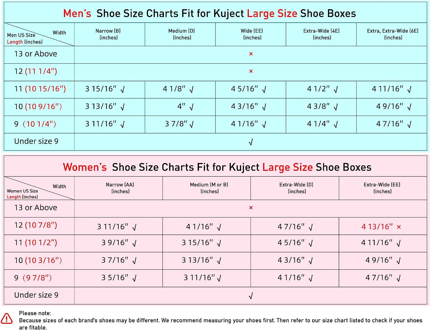 Large Shoe Organizer Storage Boxes for Closet, Fit Size 11, Clear Plastic Stackable Sneaker Containers Bins with Lids