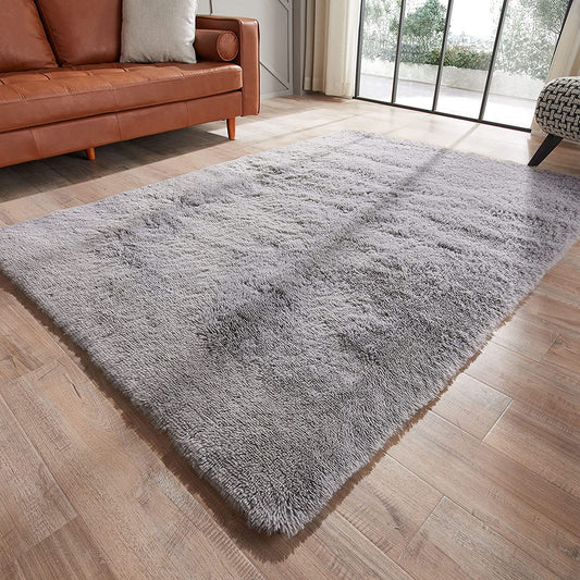 Area Rug Indoor Ultra Soft 8'x10' Light Grey