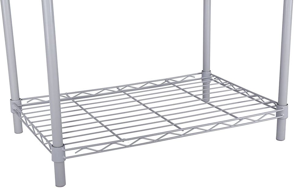 Wire Shelving 4-Tier Shelves Unit Metal Storage Rack Durable Organizer for Pantry Closet Grey
