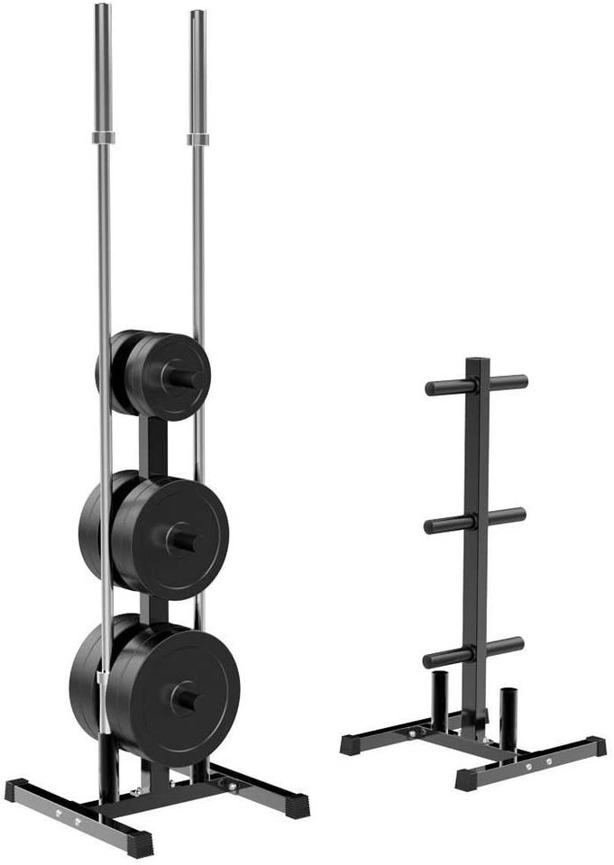 2'' Olympic Plate & Bar Holder Weight Bumper Plates Tree Stand Rack