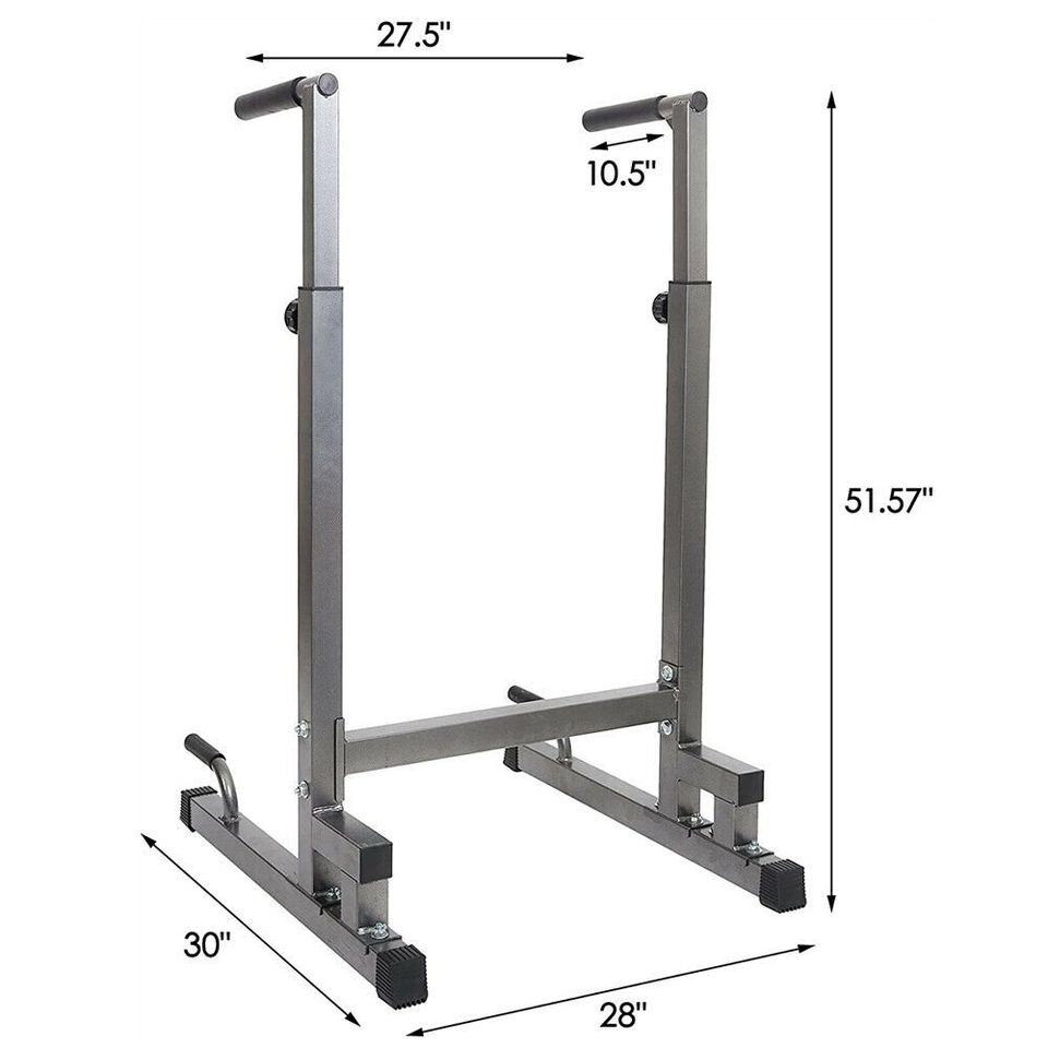 Multifunction Dip Station Power Tower Pull Up Stand Adjustable Home Gym