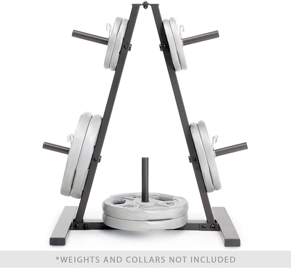 Standard Weight Plate Tree for 1-Inch Plates for Home Gym, 300 lb. Max. Capacity