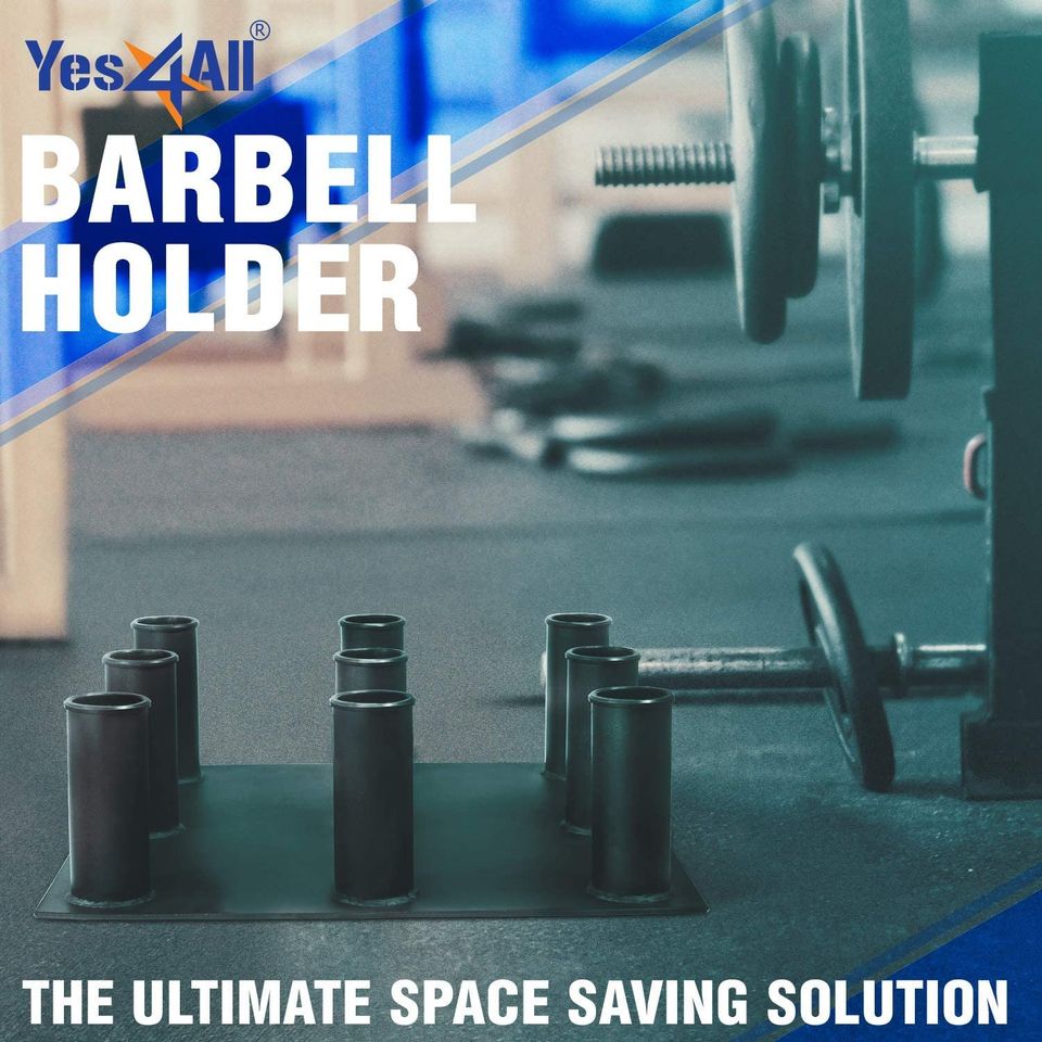 Barbell Holder Vertical Storage Rack Fit 2" Olympic Bar (9 Bars)