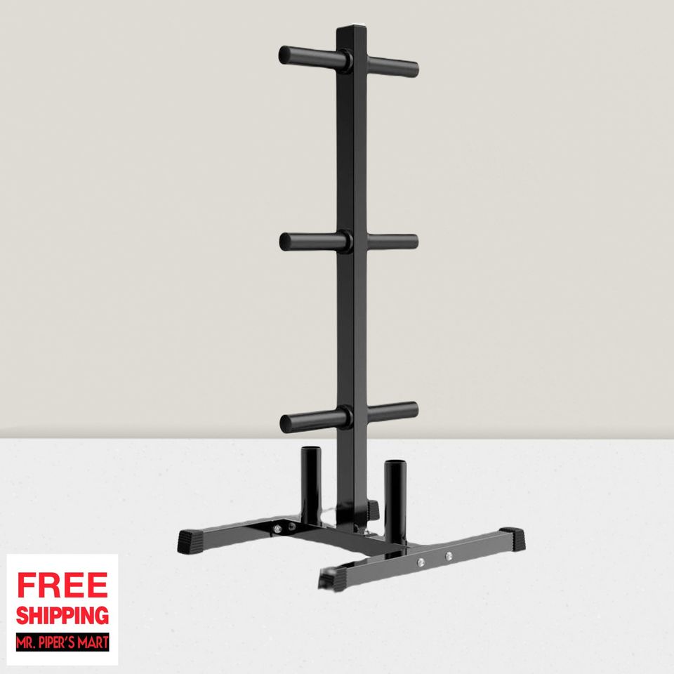 2'' Olympic Plate & Bar Holder Weight Bumper Plates Tree Stand Rack