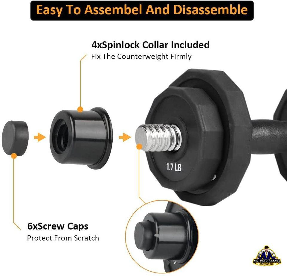 Adjustable Weights Steel Dumbbells Pair Gym Equipment