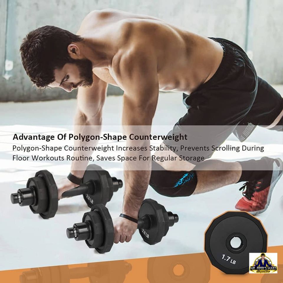 Adjustable Weights Steel Dumbbells Pair Gym Equipment