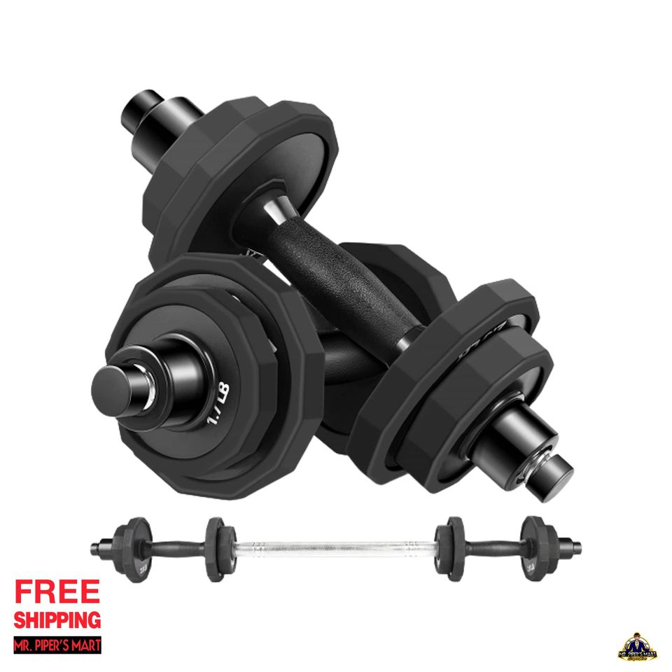 Adjustable Weights Steel Dumbbells Pair Gym Equipment