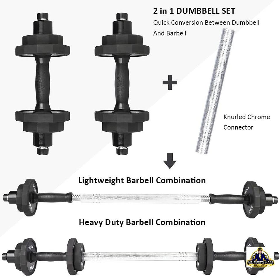 Adjustable Weights Steel Dumbbells Pair Gym Equipment