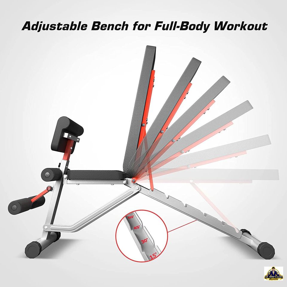 Workout Bench for Full Body Training, Multi-Purpose Foldable Incline/Decline