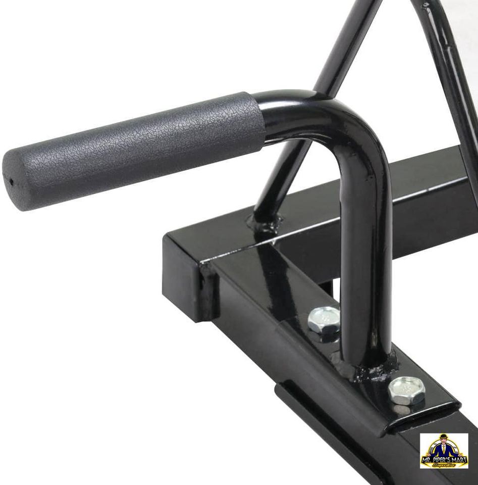 Barbell Bumper Plate Rack Holder Olympic Bar Storage Rack with Handle and Wheels, Black