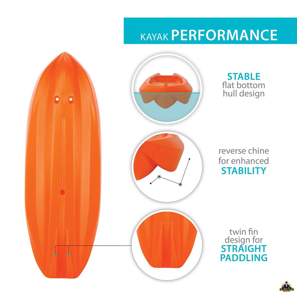 Wave 6 ft Youth Kayak (Paddle Included)
