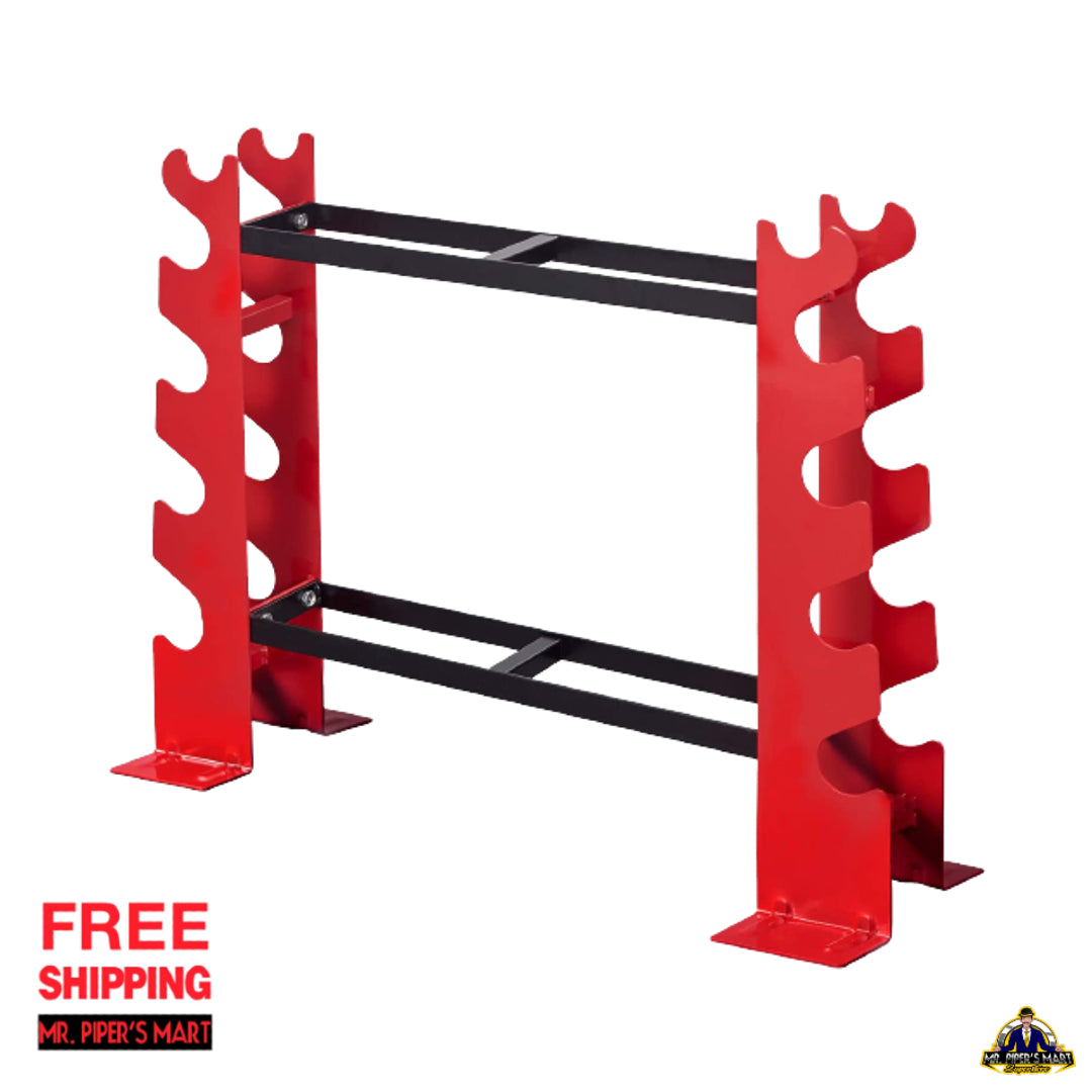 Dumbbell Rack for Home Gym Weight Rack 22.04 x 9.05 x 28.3 inches, 330 LBS Capacity Stand Only Red